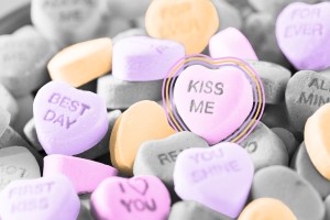 Candy conversation hearts for Valentine's Day