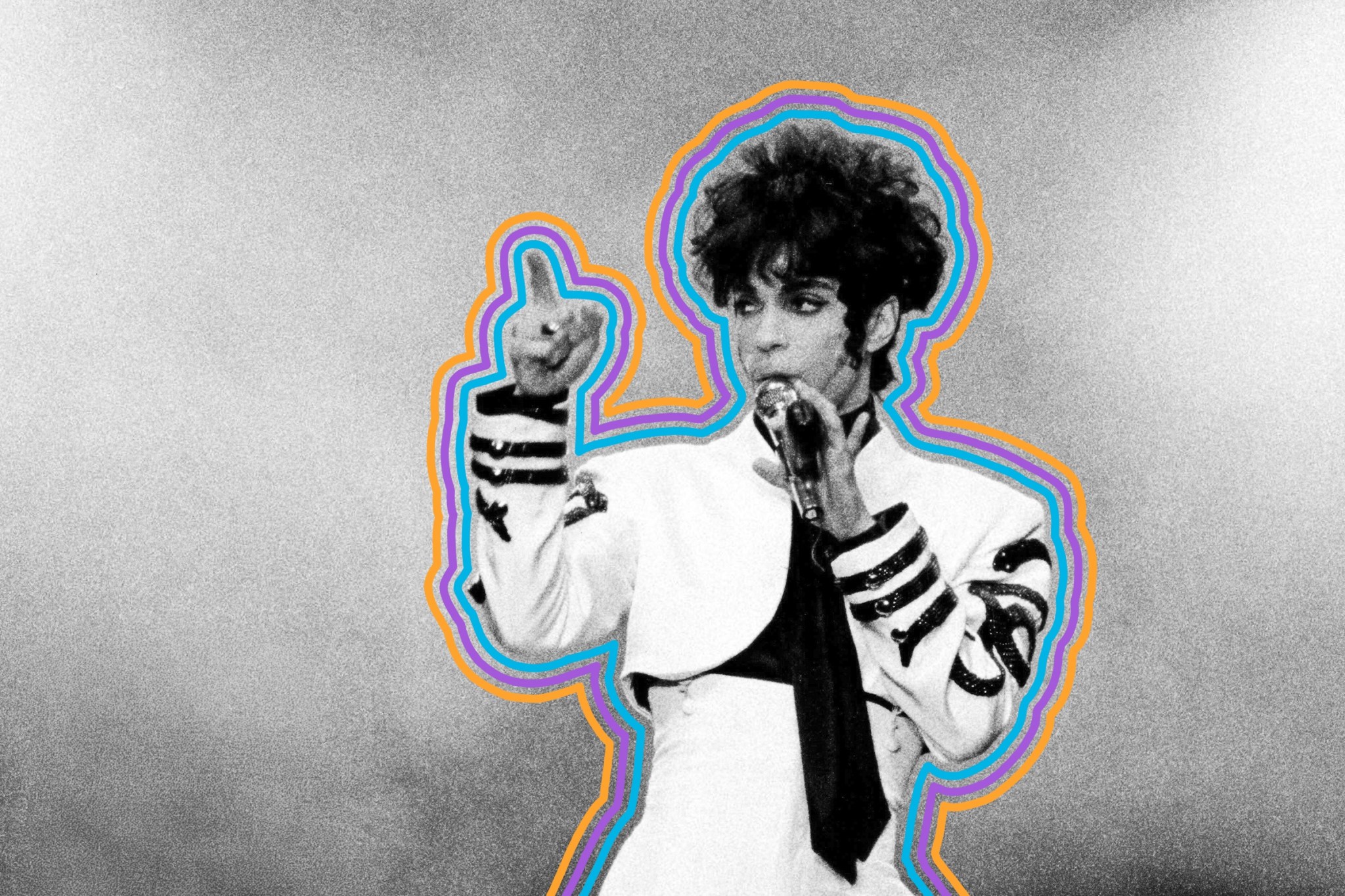 The musician Prince performing