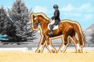 Person riding on horseback