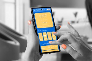 Person checking the weather on their phone