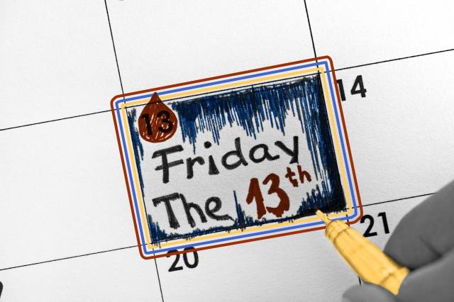 Friday the 13th on calendar