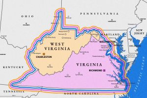 Map of the Virginias