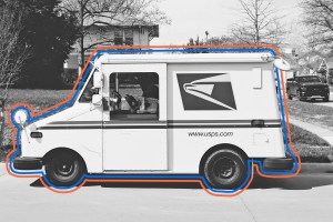 USPS mail delivery truck