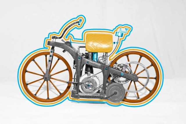 First motorcycle made in Germany by Daimler & Maybach